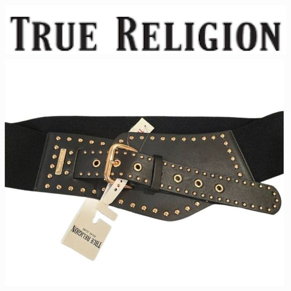 True Religion Belt with Gold Studs - Picture 1 of 4